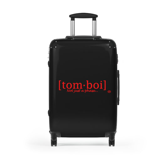 Tomboi Classic Black & Red Suitcase