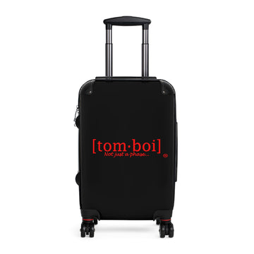 Tomboi Classic Black & Red Suitcase